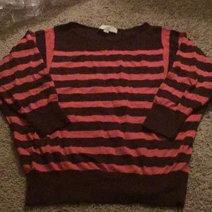 Pink and Brown striped shirt Women’s